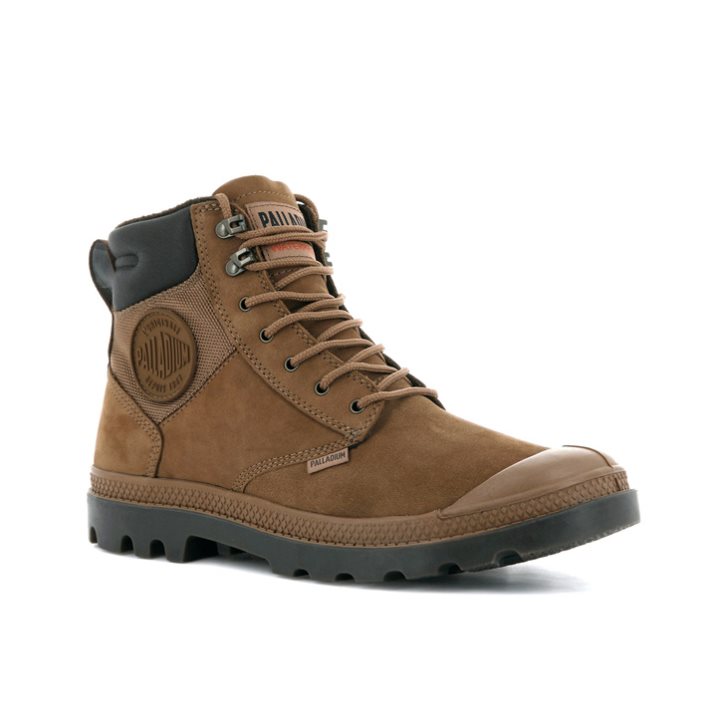 Palladium Pampa Shield WP+ LUX Laarzen Heren Bruin | NL 83NPCOL